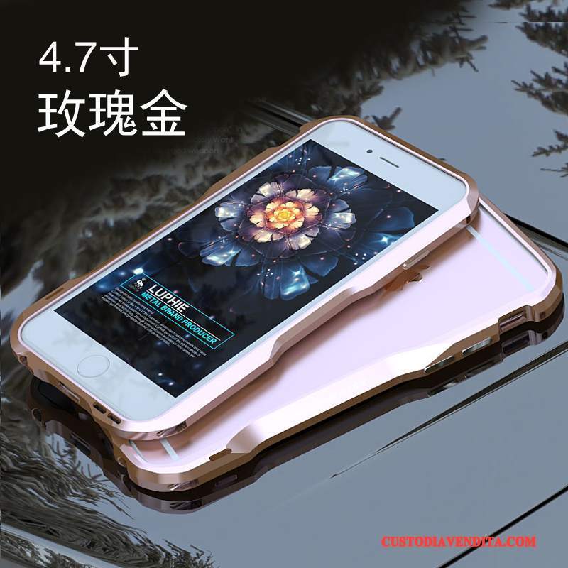 Custodia iPhone 6/6s Creativo Telaio Metallo, Cover iPhone 6/6s Di Personalità Anti-caduta