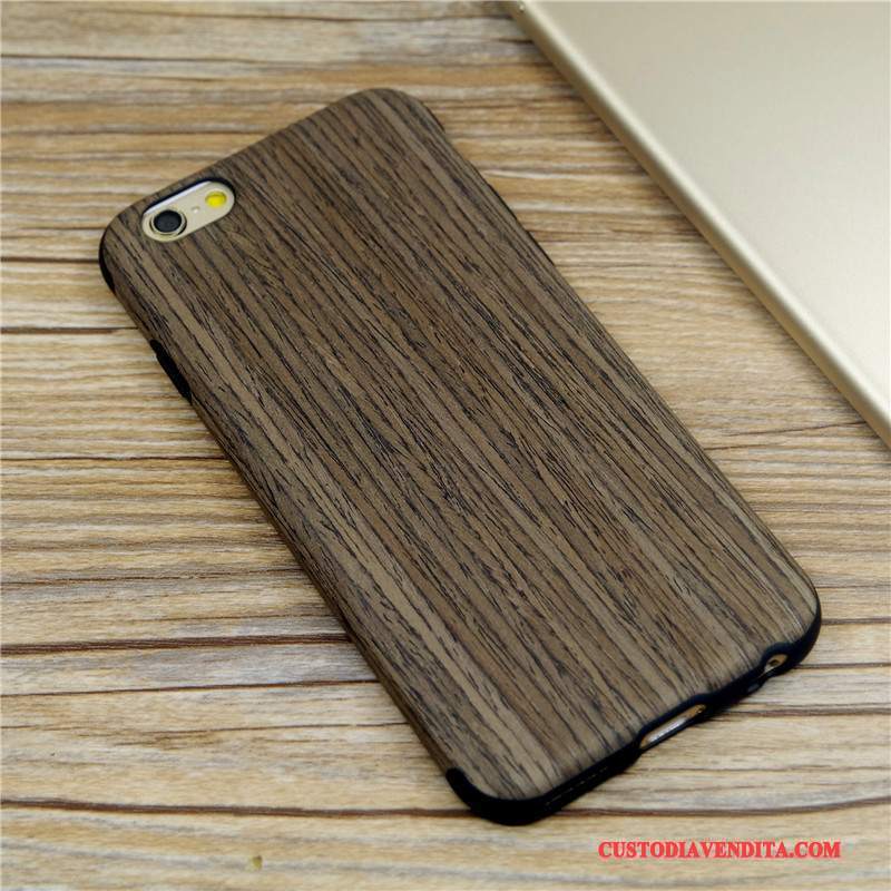 Custodia iPhone 6/6s Legno Massello Bianco Grigio, Cover iPhone 6/6s Protezione Morbidotelefono