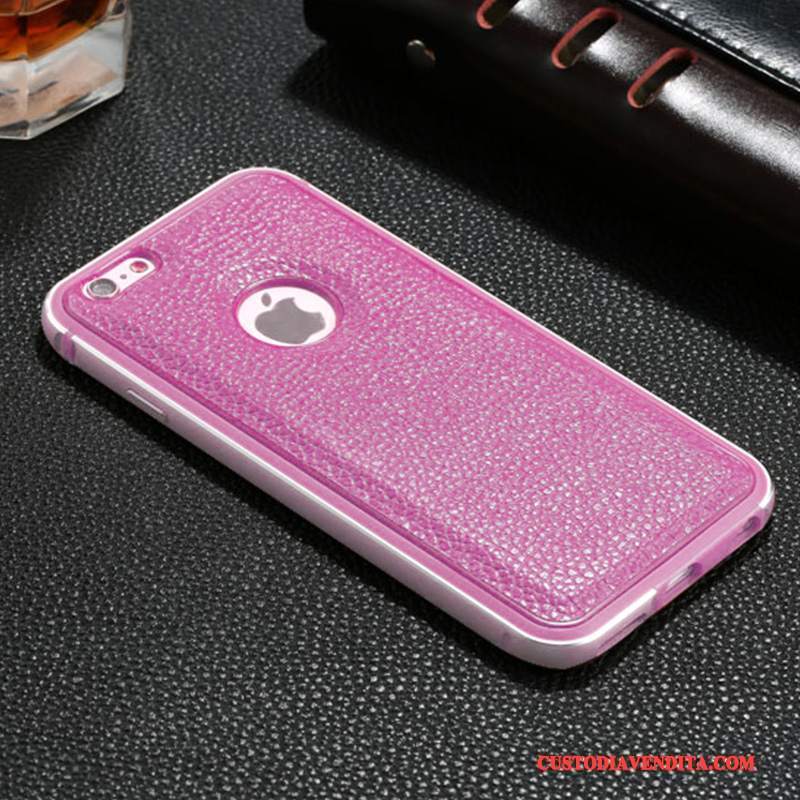 Custodia iPhone 6/6s Pelle Telaiotelefono, Cover iPhone 6/6s Protezione Porpora Nuovo