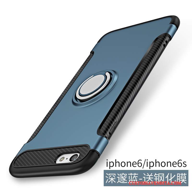 Custodia iPhone 6/6s Plus Anti-caduta Blu, Cover iPhone 6/6s Plus Ring Di Personalità