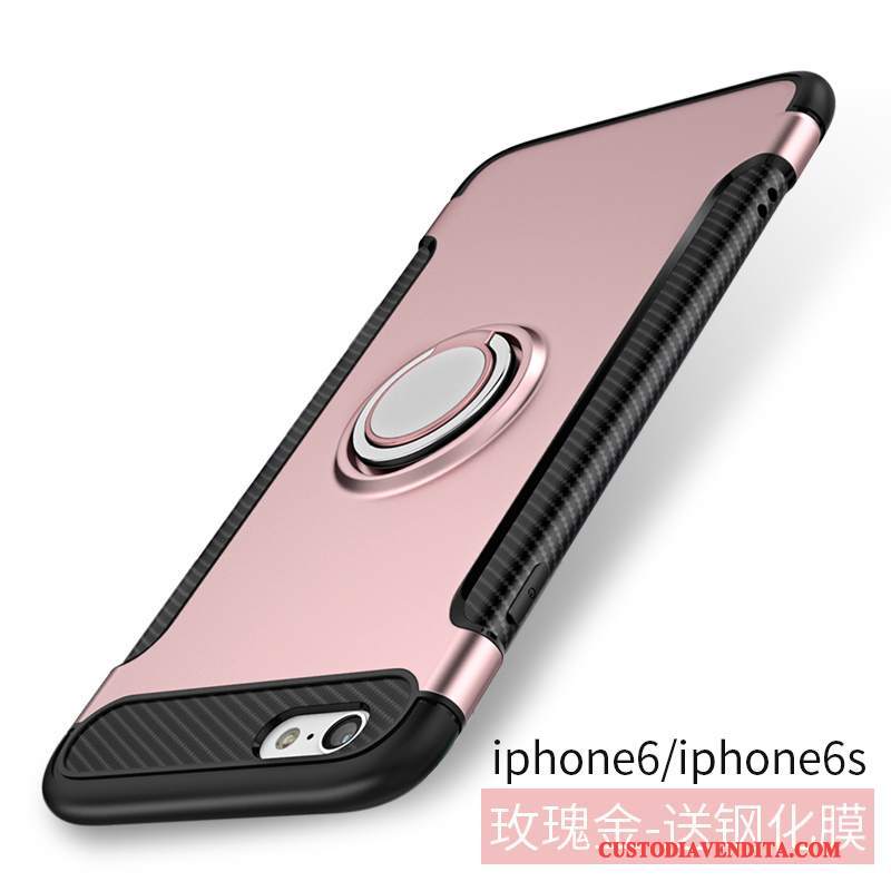 Custodia iPhone 6/6s Plus Anti-caduta Blu, Cover iPhone 6/6s Plus Ring Di Personalità