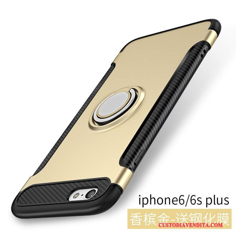 Custodia iPhone 6/6s Plus Anti-caduta Blu, Cover iPhone 6/6s Plus Ring Di Personalità