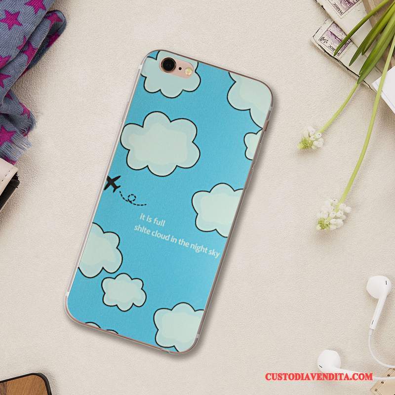 Custodia iPhone 6/6s Plus Cartone Animato Bello Bianco, Cover iPhone 6/6s Plus Silicone Di Personalitàtelefono