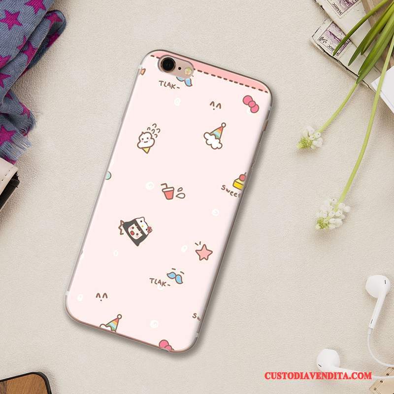 Custodia iPhone 6/6s Plus Cartone Animato Bello Bianco, Cover iPhone 6/6s Plus Silicone Di Personalitàtelefono