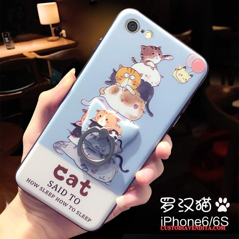 Custodia iPhone 6/6s Plus Cartone Animato Blutelefono, Cover iPhone 6/6s Plus Creativo Amanti Di Personalità