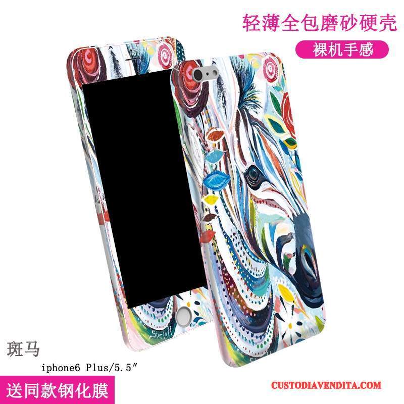 Custodia iPhone 6/6s Plus Cartone Animato Tutto Incluso Anti-caduta, Cover iPhone 6/6s Plus Protezione Telefono Tempra