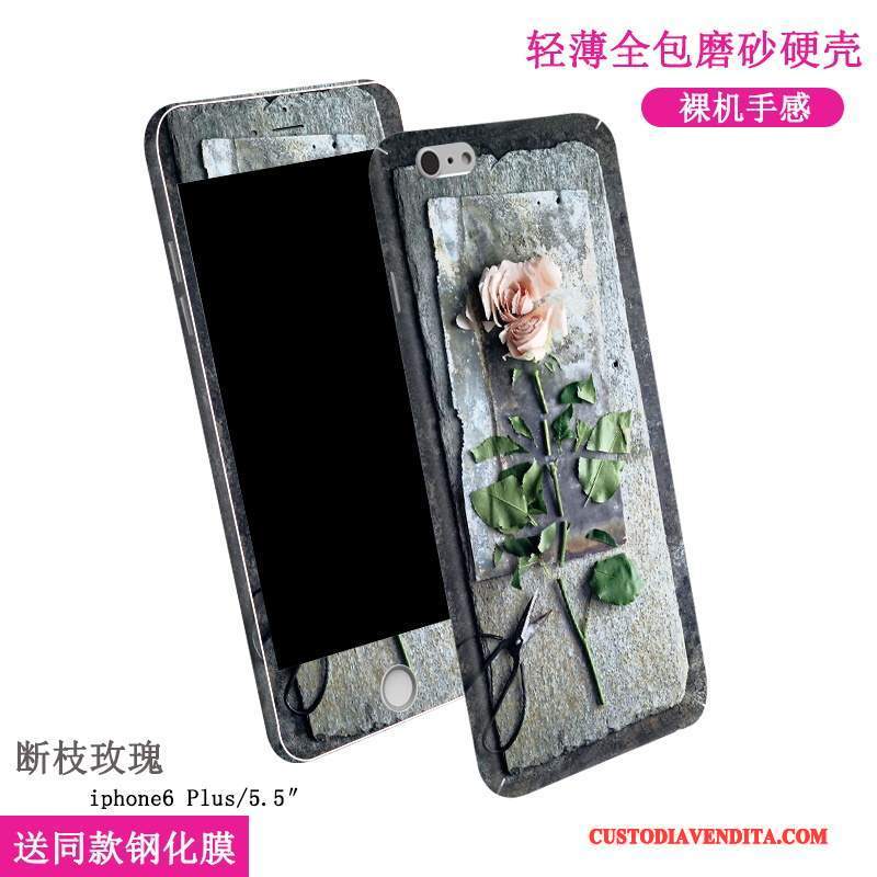 Custodia iPhone 6/6s Plus Cartone Animato Tutto Incluso Anti-caduta, Cover iPhone 6/6s Plus Protezione Telefono Tempra