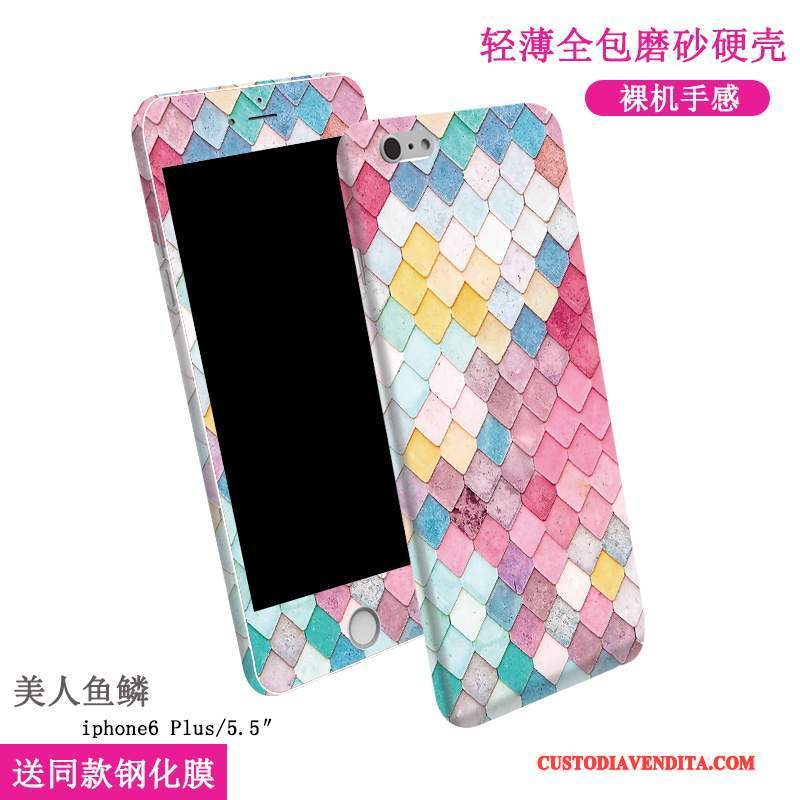 Custodia iPhone 6/6s Plus Cartone Animato Tutto Incluso Anti-caduta, Cover iPhone 6/6s Plus Protezione Telefono Tempra