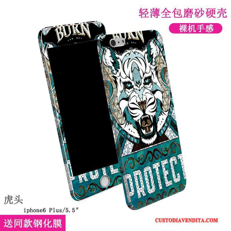 Custodia iPhone 6/6s Plus Cartone Animato Tutto Incluso Anti-caduta, Cover iPhone 6/6s Plus Protezione Telefono Tempra