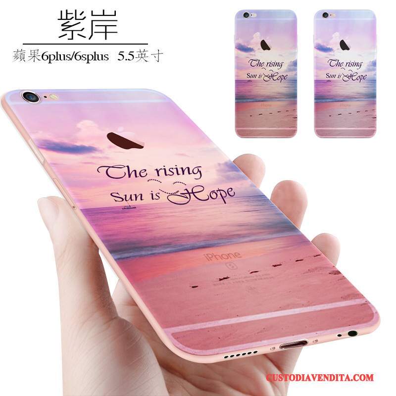 Custodia iPhone 6/6s Plus Colore Morbido Tendenza, Cover iPhone 6/6s Plus Creativo Macchiati Di Personalità