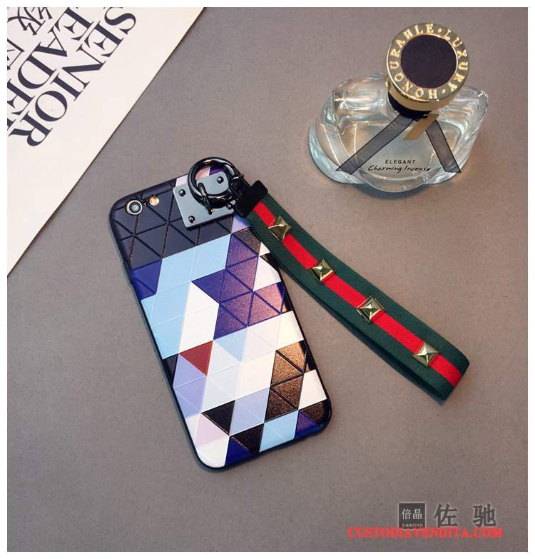 Custodia iPhone 6/6s Plus Colore Ornamenti Appesi Forma Del Diamante, Cover iPhone 6/6s Plus Goffratura Telefono Amanti