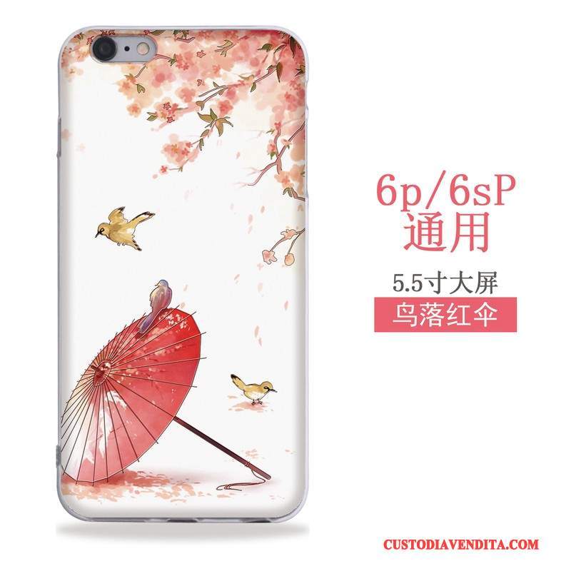 Custodia iPhone 6/6s Plus Colore Ventotelefono, Cover iPhone 6/6s Plus Goffratura Arte Stile Cinese