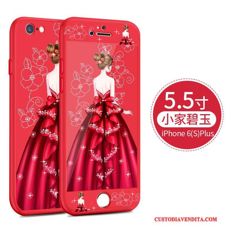 Custodia iPhone 6/6s Plus Creativo Anti-caduta Rosso, Cover iPhone 6/6s Plus Bello Tutto Incluso