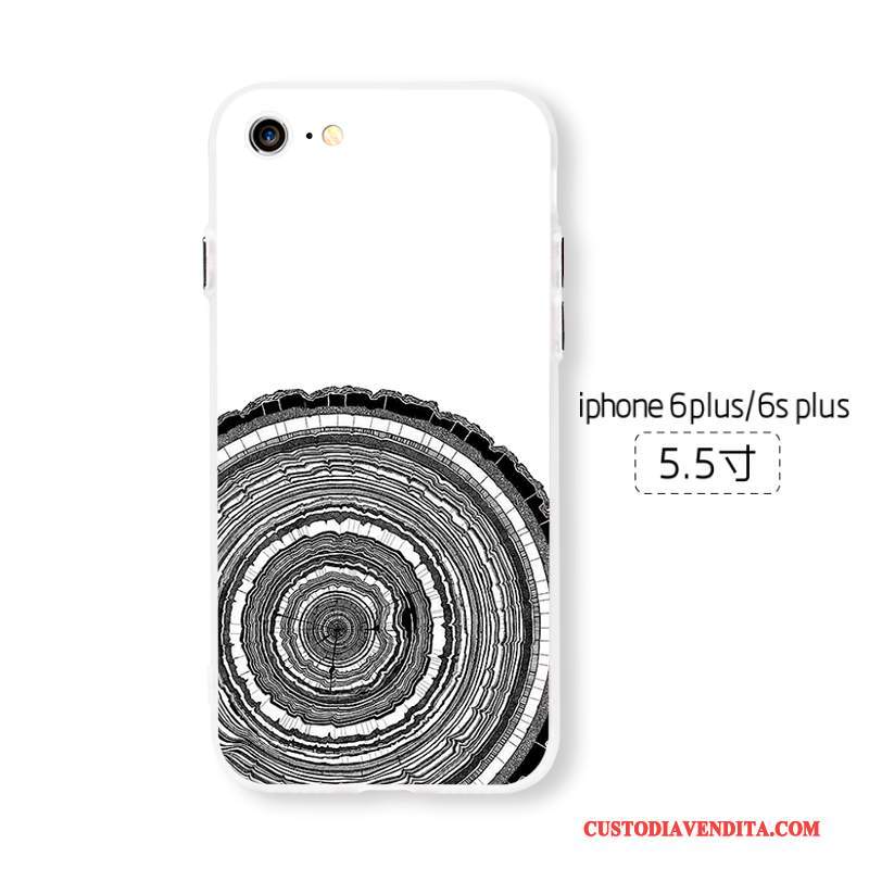 Custodia iPhone 6/6s Plus Creativo Di Personalità Tendenza, Cover iPhone 6/6s Plus Protezione Tutto Incluso Bianco