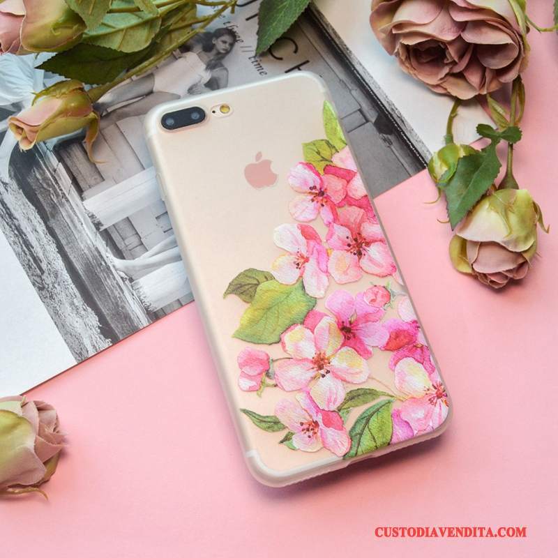 Custodia iPhone 6/6s Plus Creativo Frescotelefono, Cover iPhone 6/6s Plus Silicone Amanti Trasparente