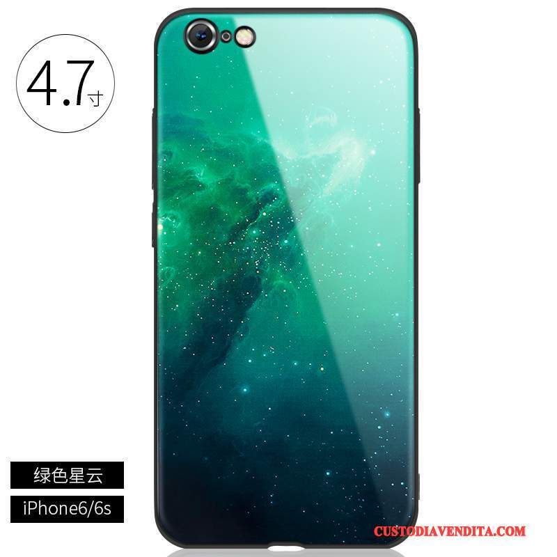 Custodia iPhone 6/6s Plus Creativo Marchio Di Tendenzatelefono, Cover iPhone 6/6s Plus Protezione Vetro Nero