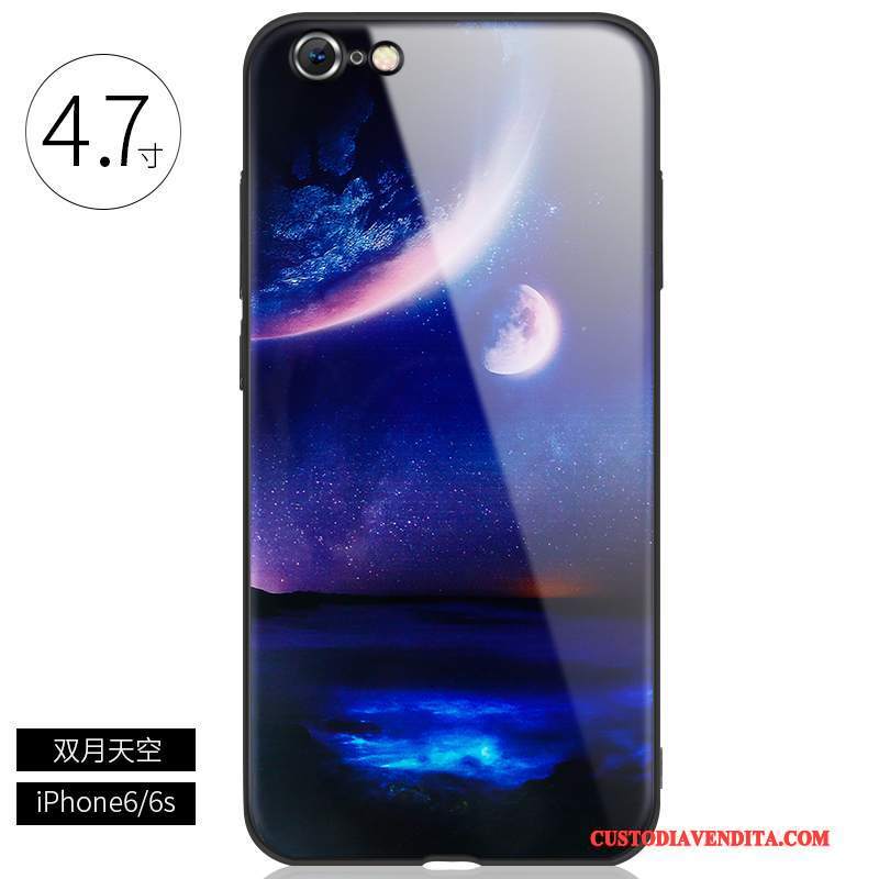 Custodia iPhone 6/6s Plus Creativo Marchio Di Tendenzatelefono, Cover iPhone 6/6s Plus Protezione Vetro Nero