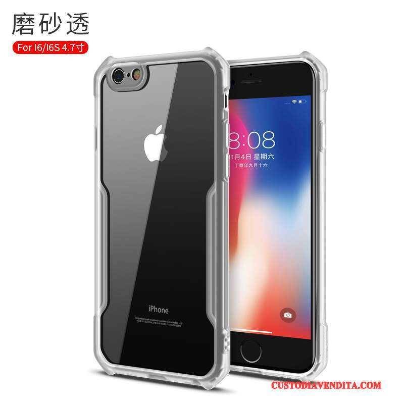 Custodia iPhone 6/6s Plus Creativo Tutto Incluso Di Personalità, Cover iPhone 6/6s Plus Silicone Trasparente Nero