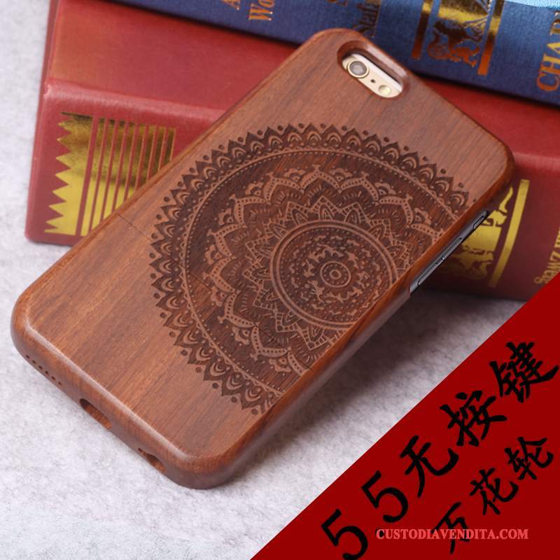 Custodia iPhone 6/6s Plus Legno Massello Di Personalità Lusso, Cover iPhone 6/6s Plus Nuovo Legno