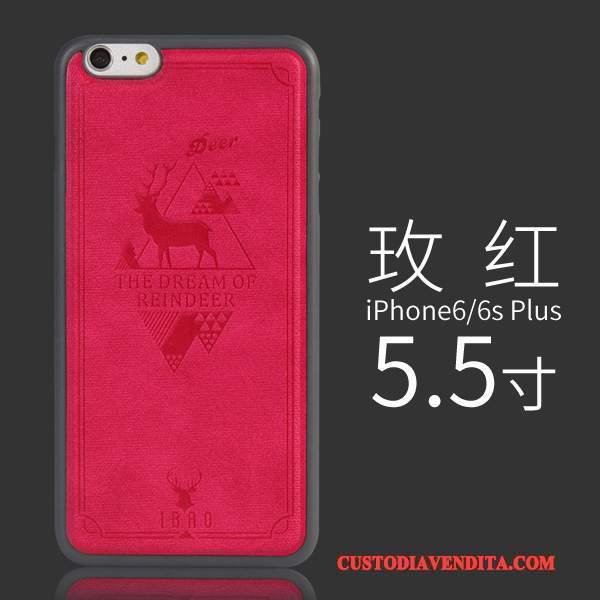 Custodia iPhone 6/6s Plus Pelle Europa Morbido, Cover iPhone 6/6s Plus Colore Tendenza Qualità