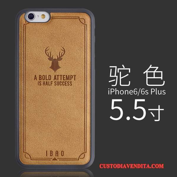 Custodia iPhone 6/6s Plus Pelle Europa Morbido, Cover iPhone 6/6s Plus Colore Tendenza Qualità