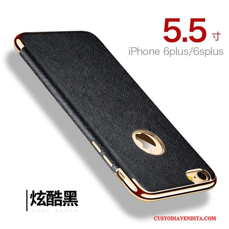 Custodia iPhone 6/6s Plus Pelle Telefono Rosso, Cover iPhone 6/6s Plus Qualità Magnetico