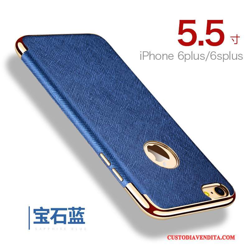 Custodia iPhone 6/6s Plus Pelle Telefono Rosso, Cover iPhone 6/6s Plus Qualità Magnetico