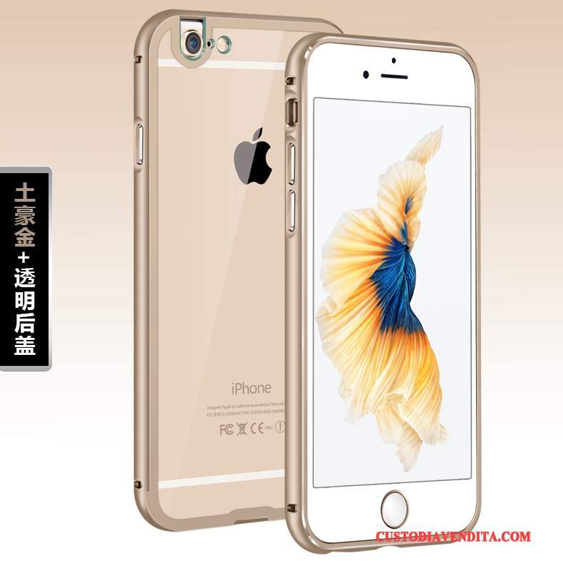 Custodia iPhone 6/6s Plus Porpora Telaio, Cover iPhone 6/6s Plus Metallotelefono