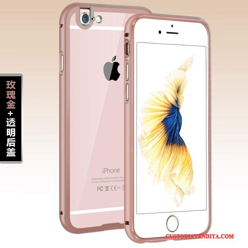 Custodia iPhone 6/6s Plus Porpora Telaio, Cover iPhone 6/6s Plus Metallotelefono