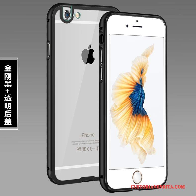 Custodia iPhone 6/6s Plus Porpora Telaio, Cover iPhone 6/6s Plus Metallotelefono