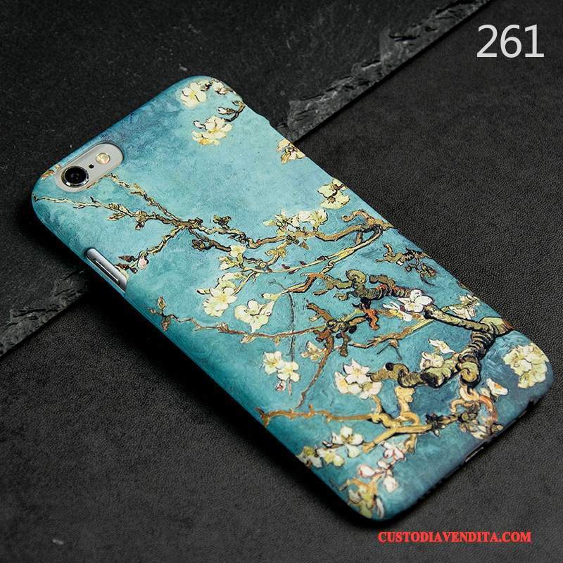 Custodia iPhone 6/6s Plus Protezione Alto Sottile, Cover iPhone 6/6s Plus Blu Macchiati