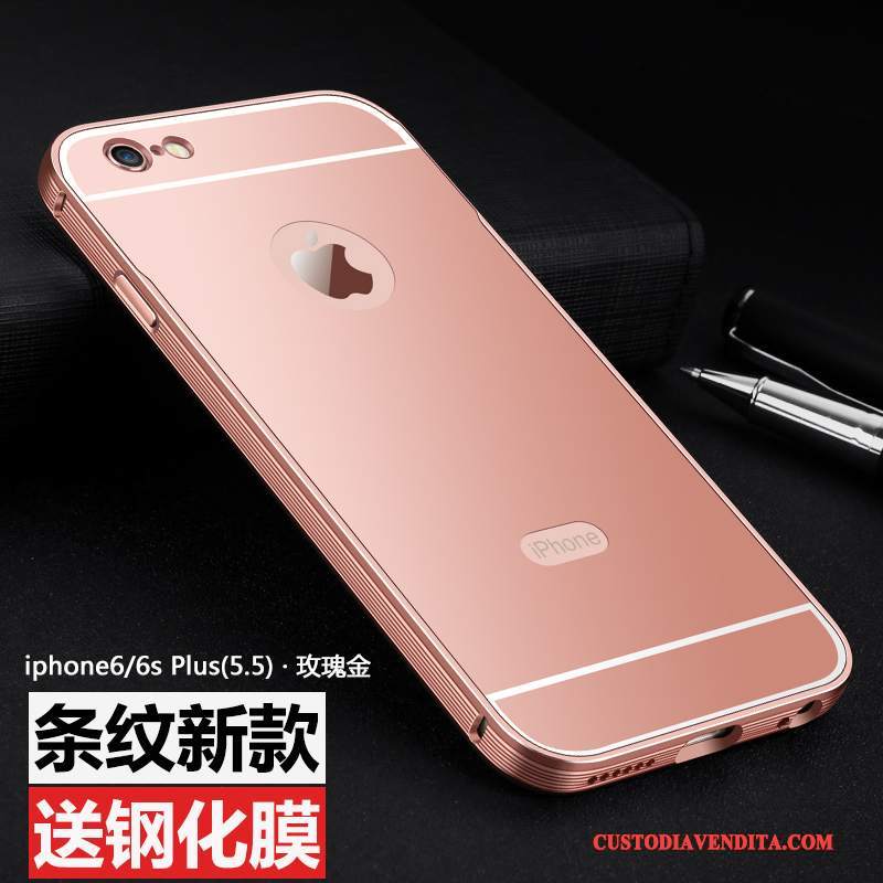 Custodia iPhone 6/6s Plus Protezione Metallo Nuovo, Cover iPhone 6/6s Plus Telefono Anti-caduta