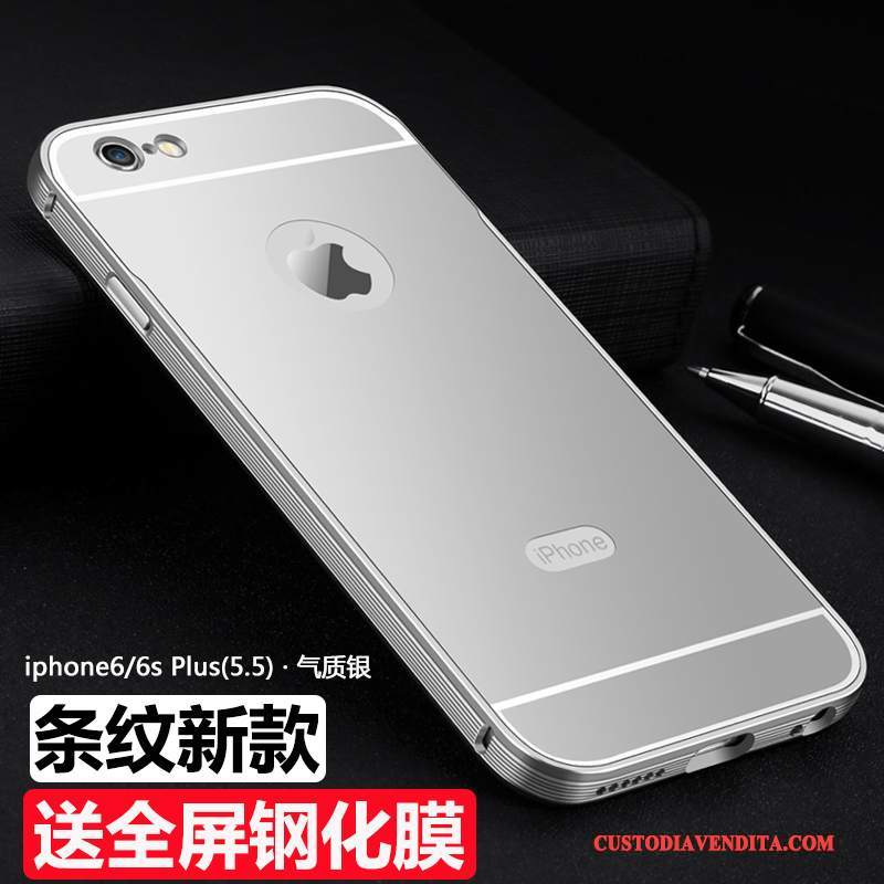 Custodia iPhone 6/6s Plus Protezione Metallo Nuovo, Cover iPhone 6/6s Plus Telefono Anti-caduta