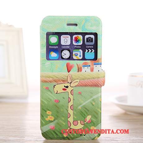 Custodia iPhone 6/6s Plus Protezione Verde Finestra Aperta, Cover iPhone 6/6s Plus Colore Bello