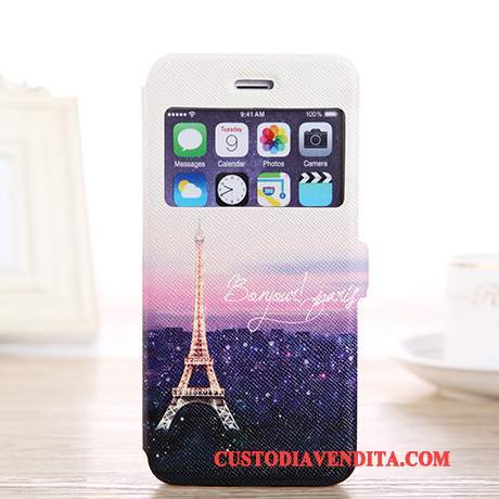 Custodia iPhone 6/6s Plus Protezione Verde Finestra Aperta, Cover iPhone 6/6s Plus Colore Bello