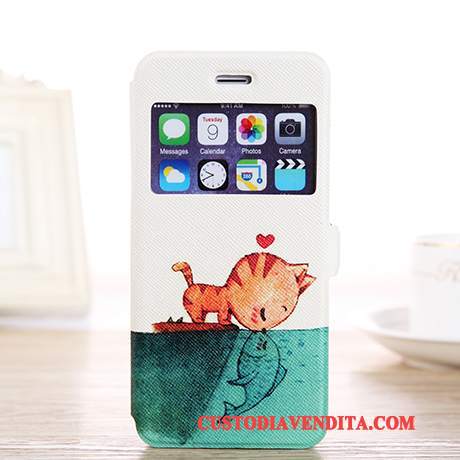 Custodia iPhone 6/6s Plus Protezione Verde Finestra Aperta, Cover iPhone 6/6s Plus Colore Bello