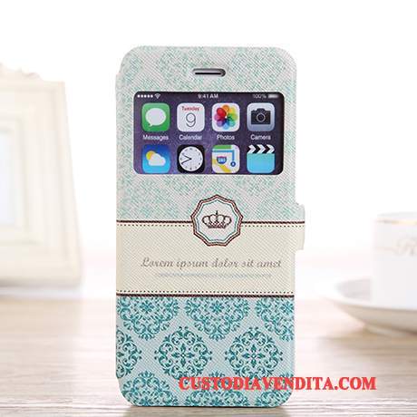 Custodia iPhone 6/6s Plus Protezione Verde Finestra Aperta, Cover iPhone 6/6s Plus Colore Bello