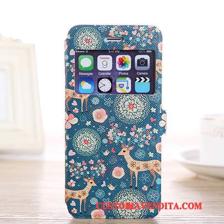 Custodia iPhone 6/6s Plus Protezione Verde Finestra Aperta, Cover iPhone 6/6s Plus Colore Bello