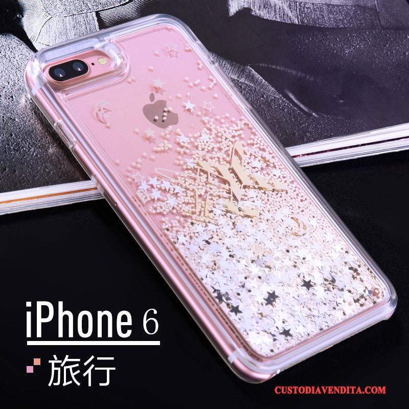 Custodia iPhone 6/6s Plus Sabbie Mobili Oro, Cover iPhone 6/6s Plus Rosa Di Personalità