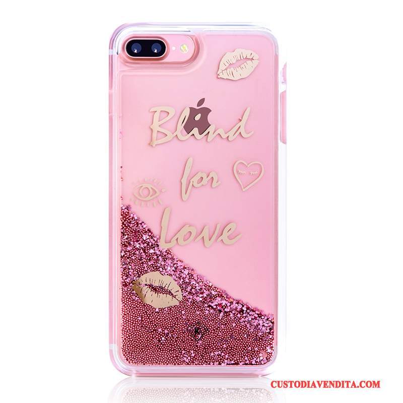 Custodia iPhone 6/6s Plus Sabbie Mobili Oro, Cover iPhone 6/6s Plus Rosa Di Personalità