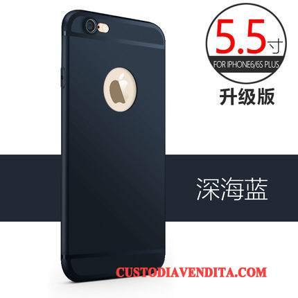 Custodia iPhone 6/6s Plus Silicone Nero Morbido, Cover iPhone 6/6s Plus Protezione Macchiatitelefono