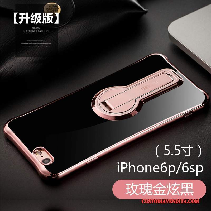 Custodia iPhone 6/6s Plus Silicone Nuovo Supporto, Cover iPhone 6/6s Plus Rosa Anti-caduta