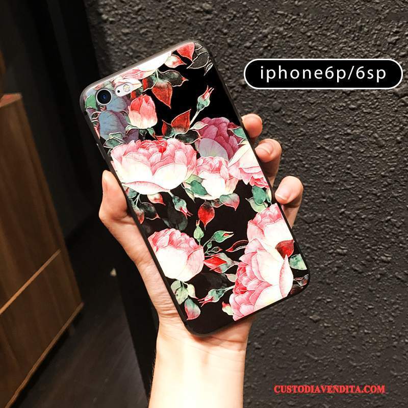 Custodia iPhone 6/6s Plus Silicone Tutto Incluso Nuovo, Cover iPhone 6/6s Plus Colore Fiori Morbido