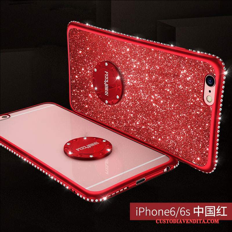 Custodia iPhone 6/6s Plus Strass Anti-caduta Lusso, Cover iPhone 6/6s Plus Silicone Tendenzatelefono