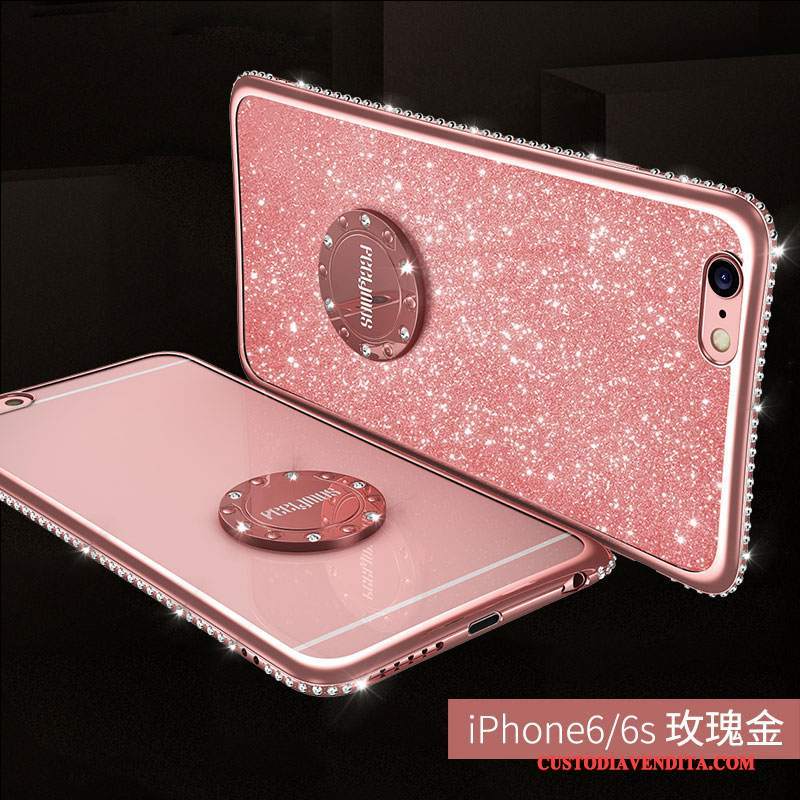 Custodia iPhone 6/6s Plus Strass Anti-caduta Lusso, Cover iPhone 6/6s Plus Silicone Tendenzatelefono