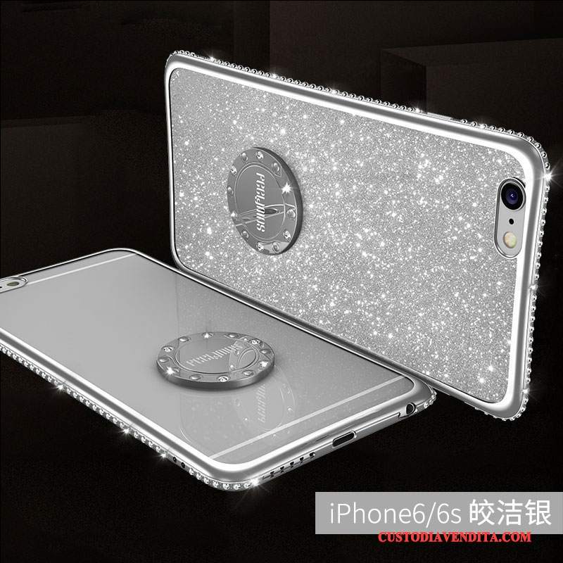 Custodia iPhone 6/6s Plus Strass Anti-caduta Lusso, Cover iPhone 6/6s Plus Silicone Tendenzatelefono