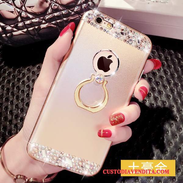 Custodia iPhone 6/6s Plus Strass Ring Lusso, Cover iPhone 6/6s Plus Supporto Anti-caduta