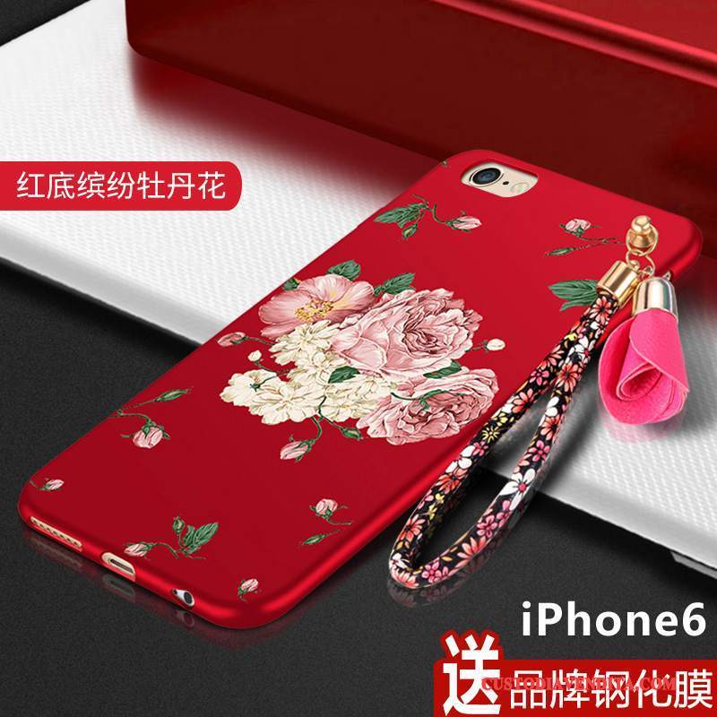 Custodia iPhone 6/6s Protezione Rosso Bello, Cover iPhone 6/6s Telefono Tutto Incluso