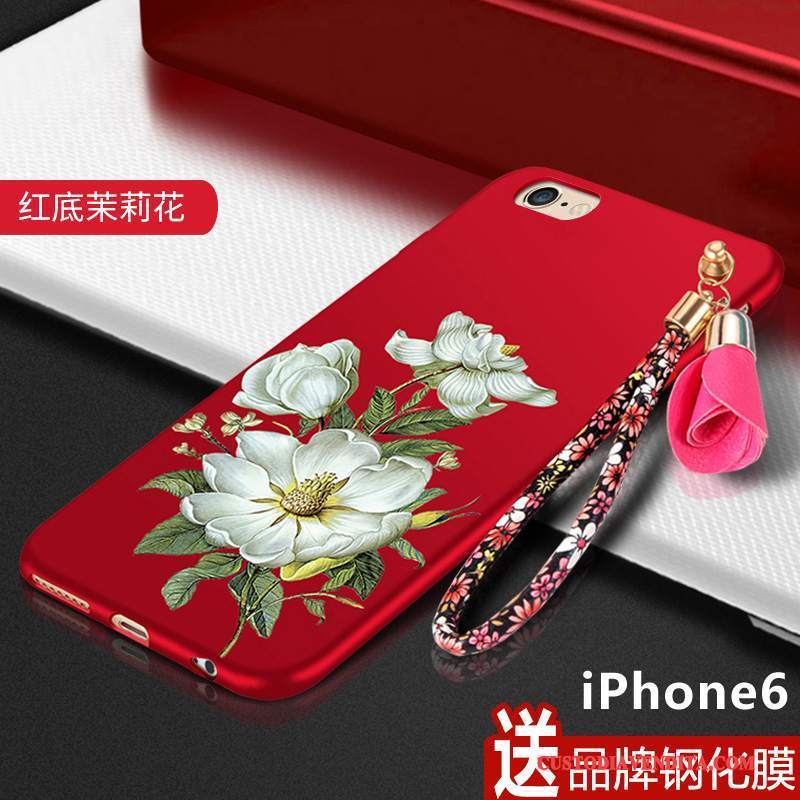 Custodia iPhone 6/6s Protezione Rosso Bello, Cover iPhone 6/6s Telefono Tutto Incluso