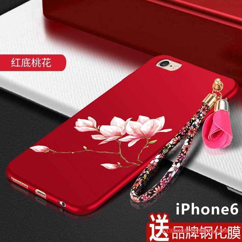 Custodia iPhone 6/6s Protezione Rosso Bello, Cover iPhone 6/6s Telefono Tutto Incluso